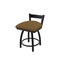 Holland Bar Stool Co 18" Low Back Swivel Vanity Stool, Black Wrinkle, Canter Saddle Seat 82118BW012 - alternate 1